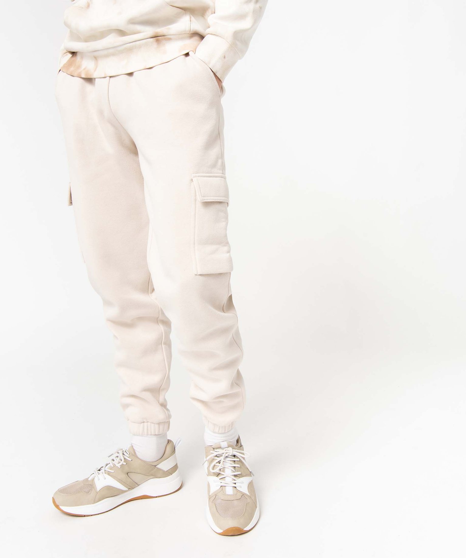 Pantalon de jogging homme molletonné ecru | GEMO