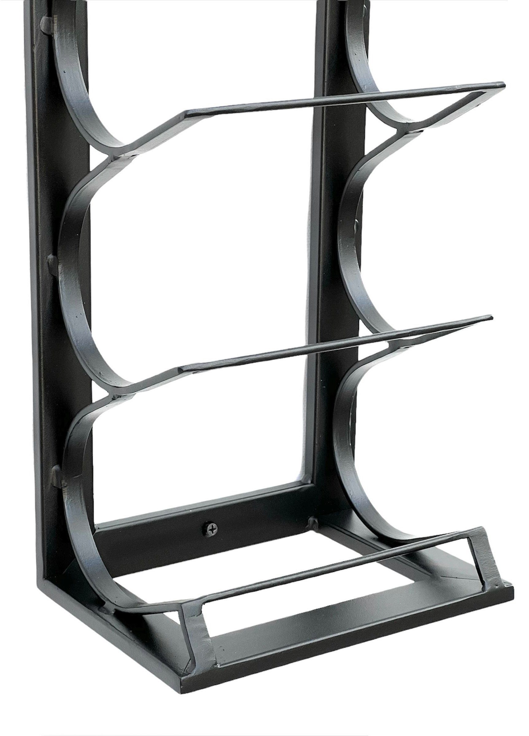 DanDiBo Weinregal Flaschenregal Etude Wand & Stand Metall Schwarz 96318 Flaschenständer für 8 Flaschen Regal Flaschenhalter Weinflaschenregal, Echter Hingucker für alle Weinfans / Tolles Geschenk