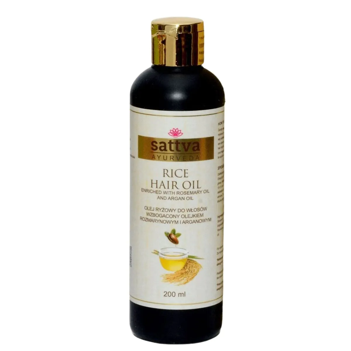 Sattva Ayurveda Rice Oil - Ulje za kosu, obogaćeno uljem ruzmarina i argana 200 ml