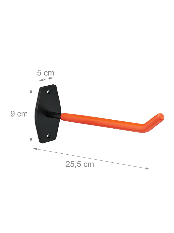 relaxdays 4 x Reifenhalter in Orange/ Schwarz günstig kaufen onesize