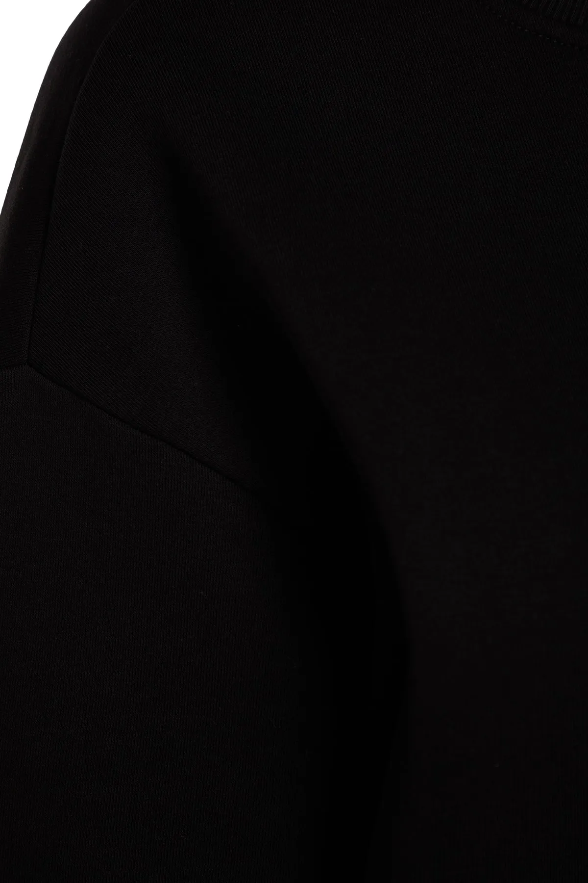 Trendyol Collection  Schwarzes Oversize/Bol Cut Rundhals-Sweatshirt aus dickem Fleece mit Innenfutter TWOAW24SW00102