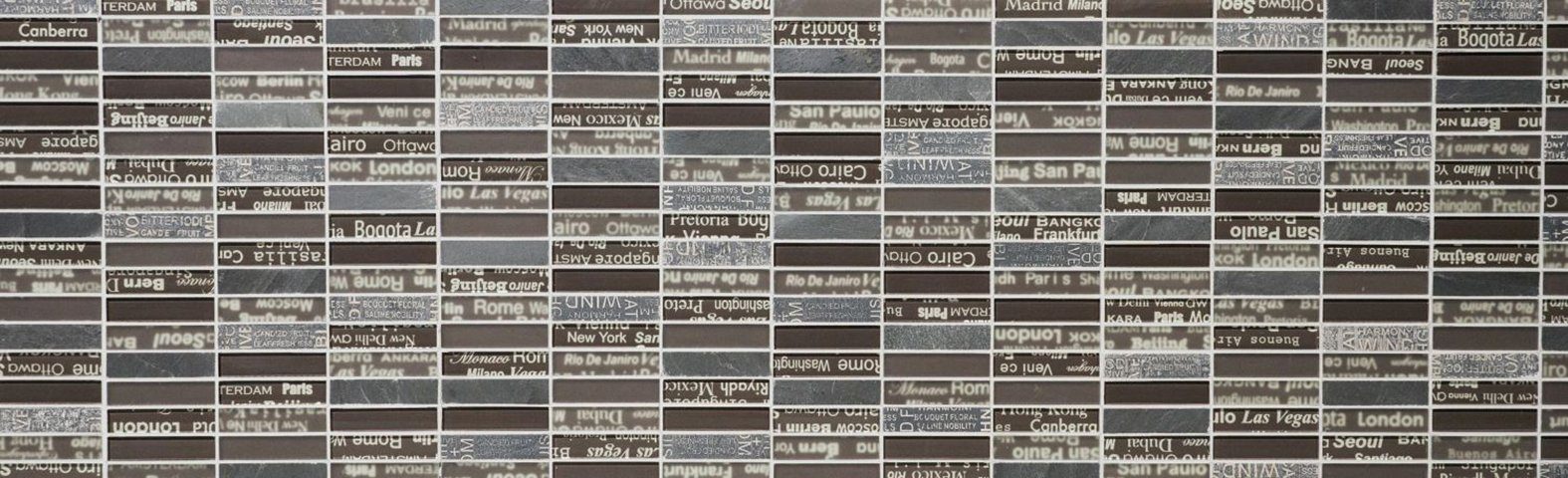 Mosani Mosaikfliesen Glasmosaik Naturstein Mosaik braun matt / 10 Matten