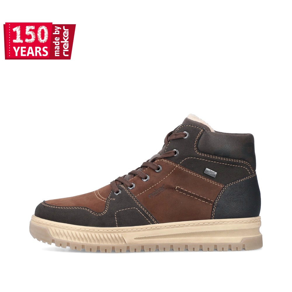 Rieker Herren Schnürstiefel mokkabraun