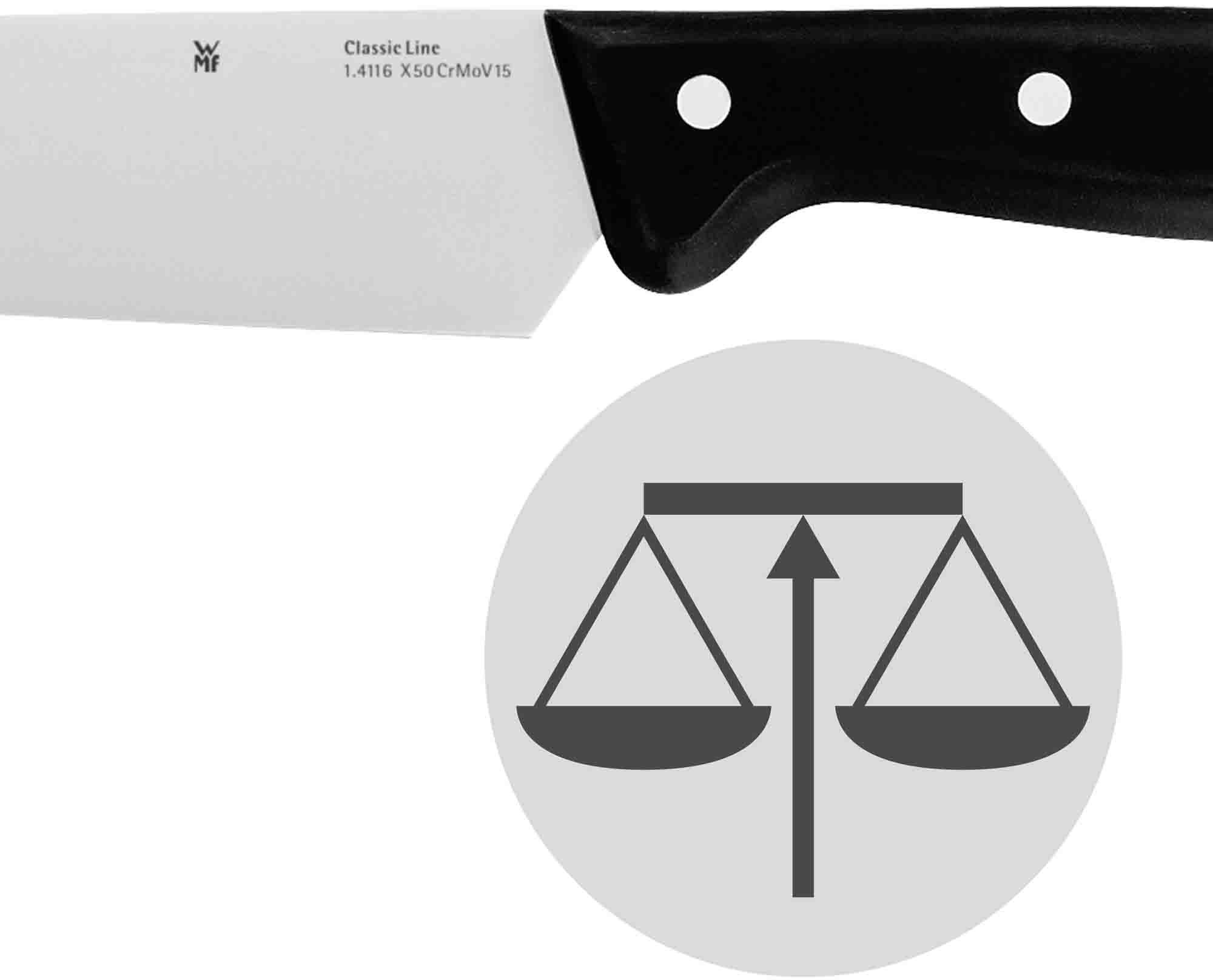 WMF Messerblock CLASSIC LINE (6tlg), Messerklingen aus Spezialklingenstahl
