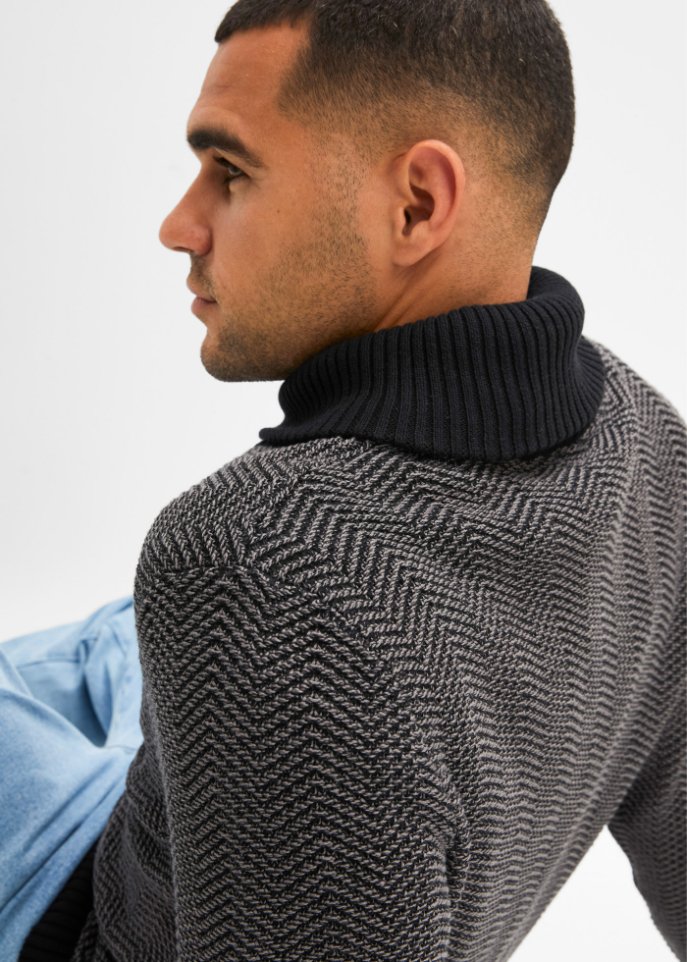 Pullover mit Schalkragen aus Baumwolle