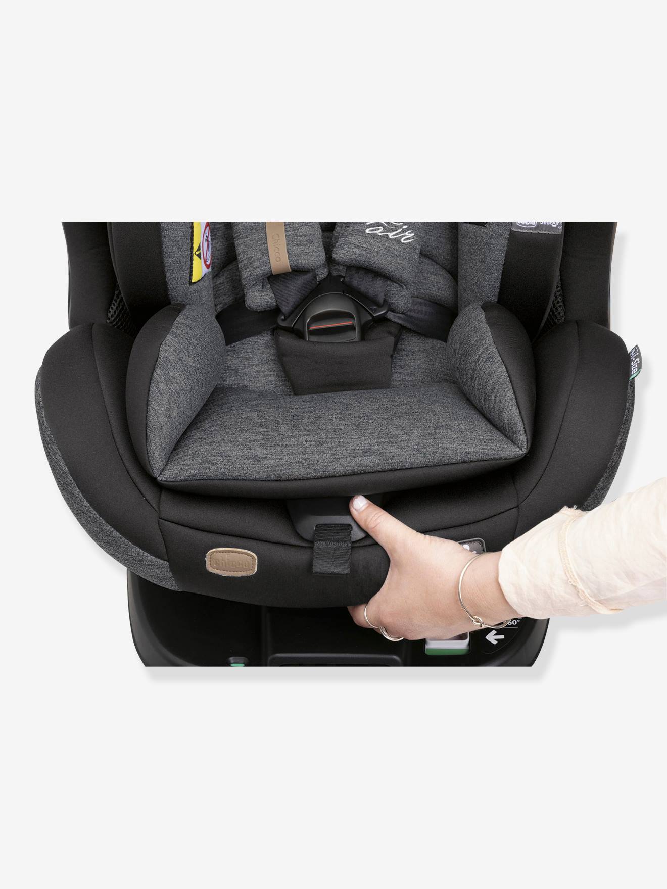 Chicco Kindersitz Seat3Fit i-Size Air Melange CHICCO, 40-125 cm, Gr. 0+/1/2 - graublau