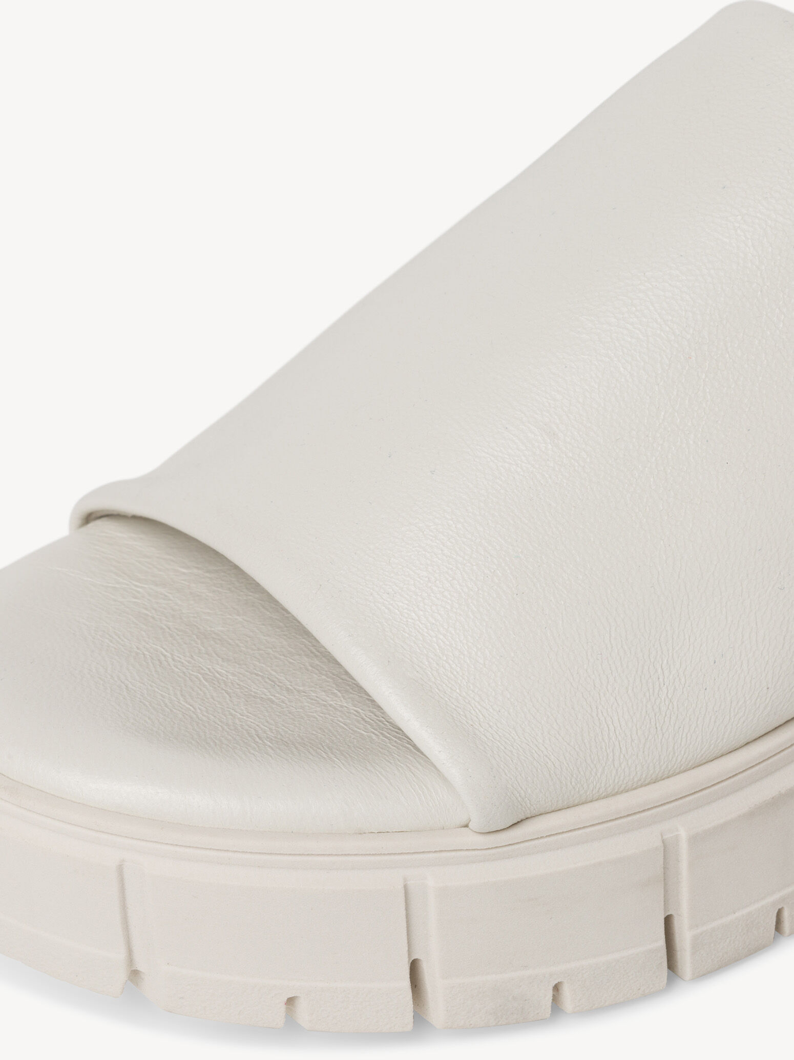 Mule en cuir - blanc