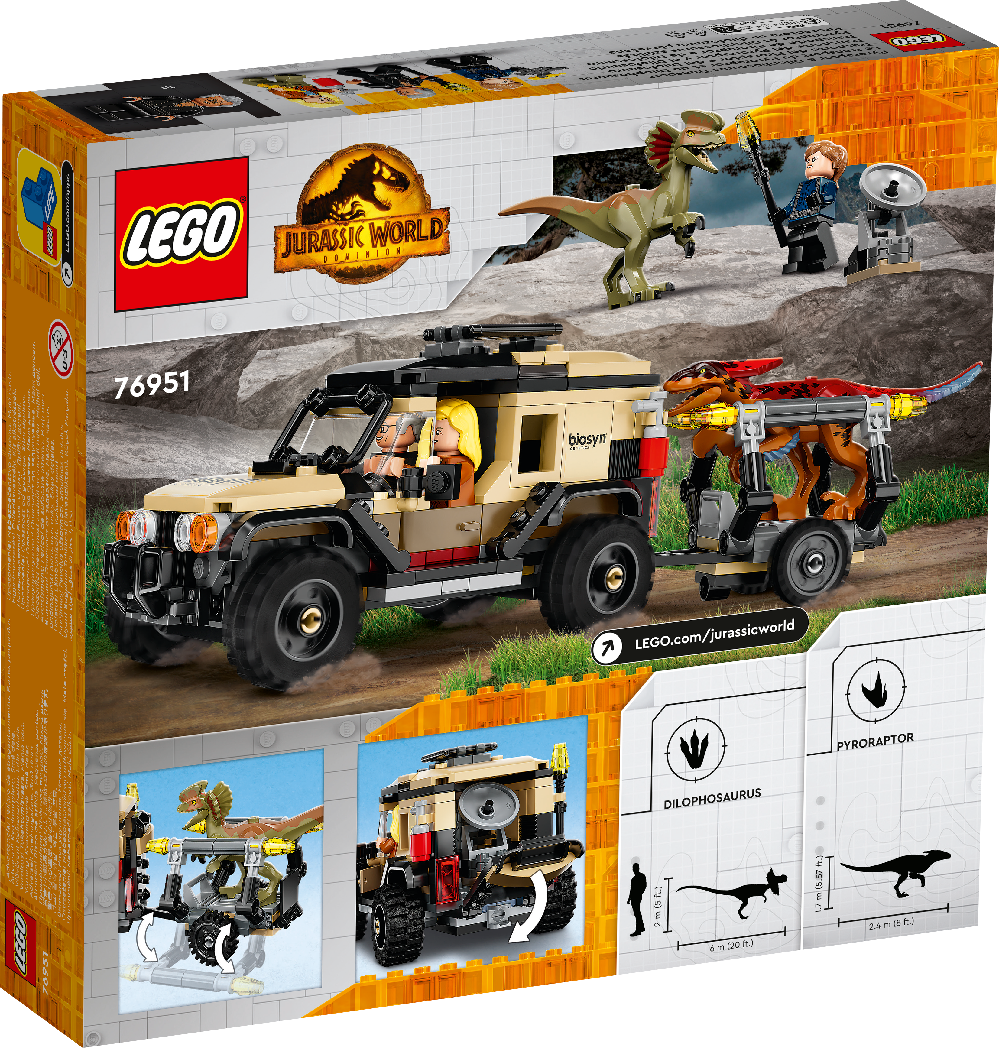 Pyroraptor & Dilophosaurus Transport 76951