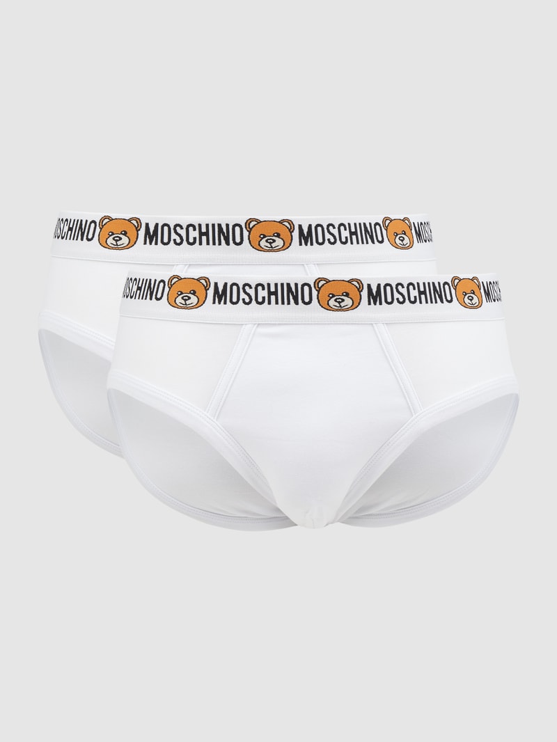 Slip mit Stretch-Anteil im 2er-Pack in weiß