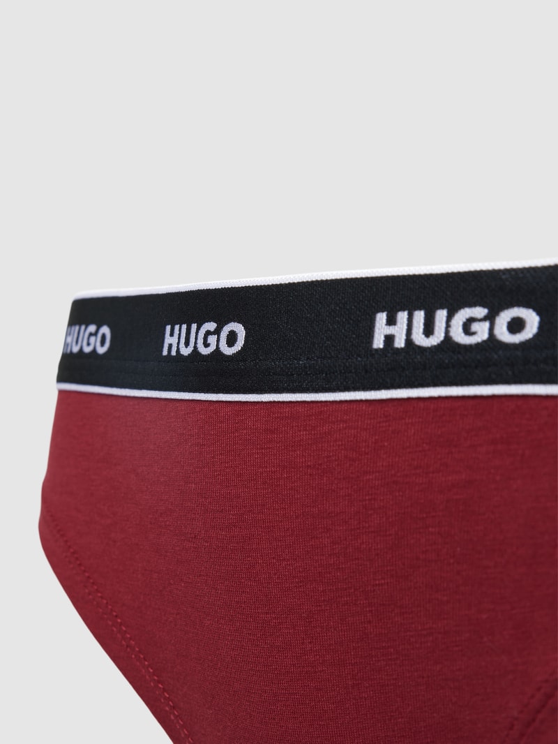 String mit elastischem Logo-Bund Modell 'Carousel' in bordeaux rot