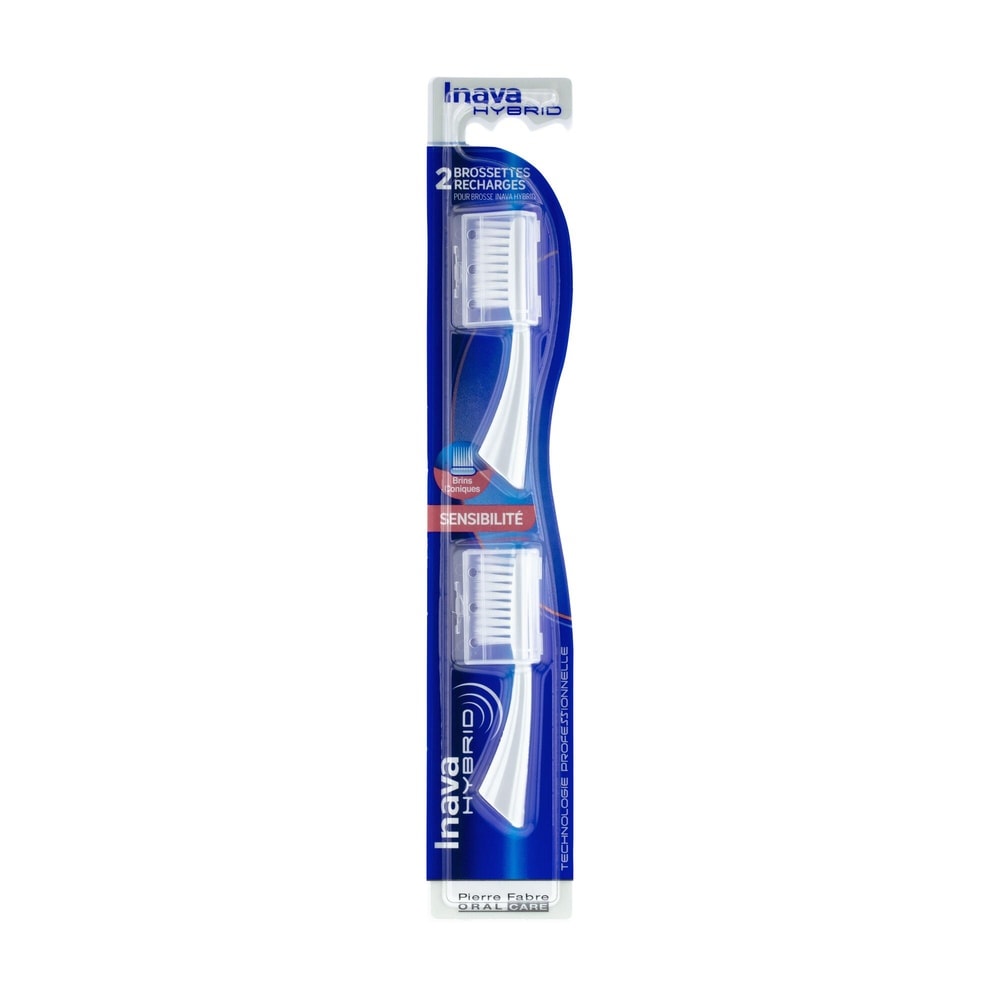 Oral Care INAVA HYBRID RECHARGE SENSIBILITE 15/100 (blister de 2 unités) Brosse à dents électrique