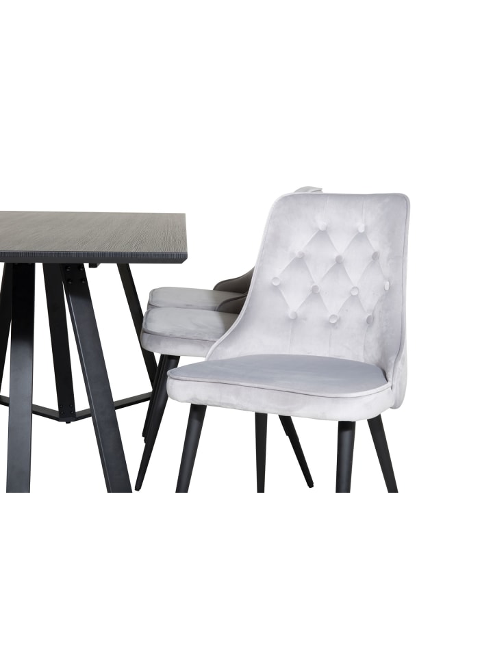ebuy24 Essgruppe Marina 33 (7-teilig) Hellgrau 90 x 180 cm günstig kaufen onesize