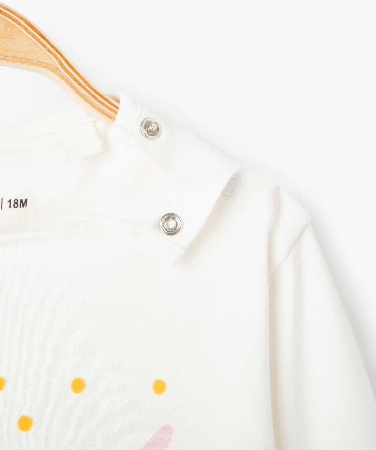 Tee-shirt bébé fille à manches longues imprimé à fentes... ecru | GEMO