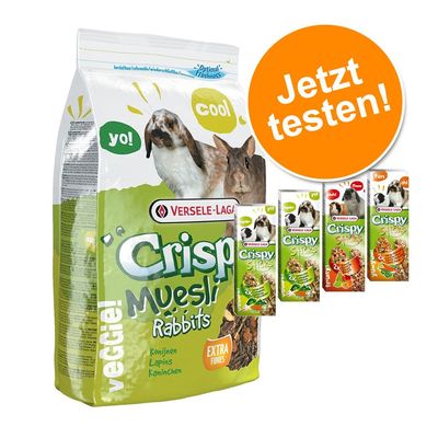 Crispy Müsli Kaninchen + Versele-Laga Sticks zum Sonderpreis