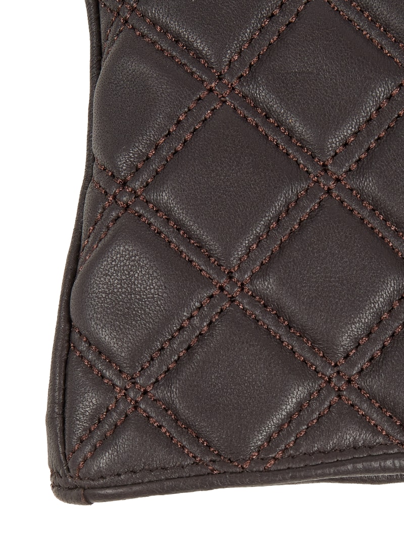 Handschuhe aus Leder in dunkelbraun