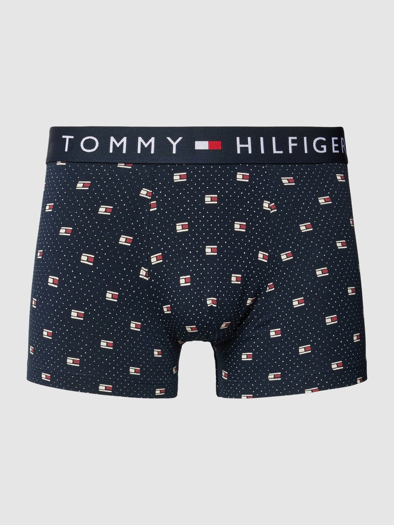 Trunks mit elastischem Label-Bund in marineblau