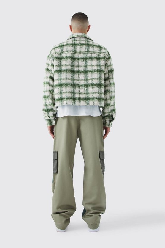 Lockere Colorblock Cargo-Hose mit Logo