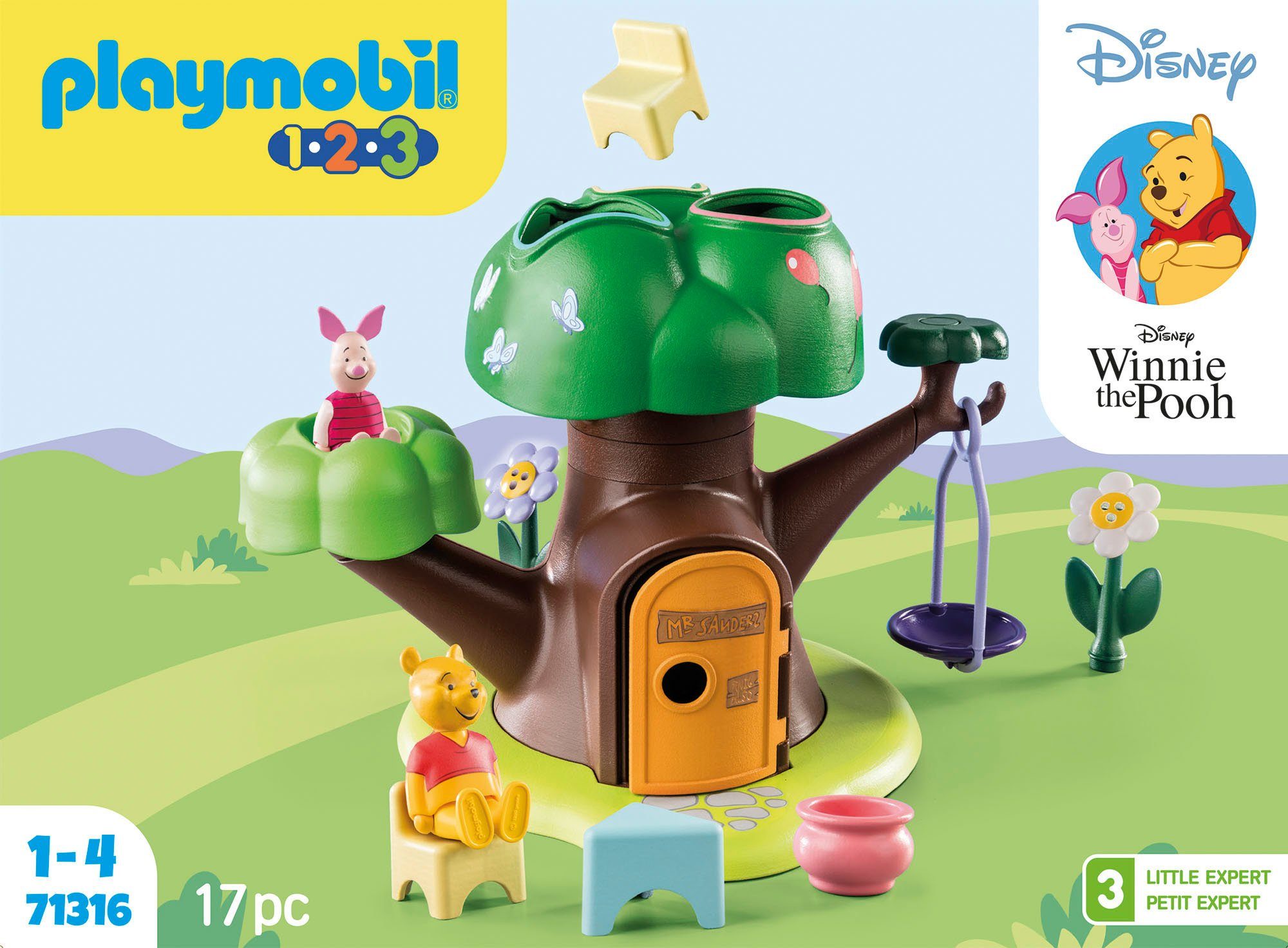 Playmobil® Konstruktions-Spielset Winnies & Ferkels Baumhaus (71316), Playmobil 1-2-3, (17 St), Made in Europe