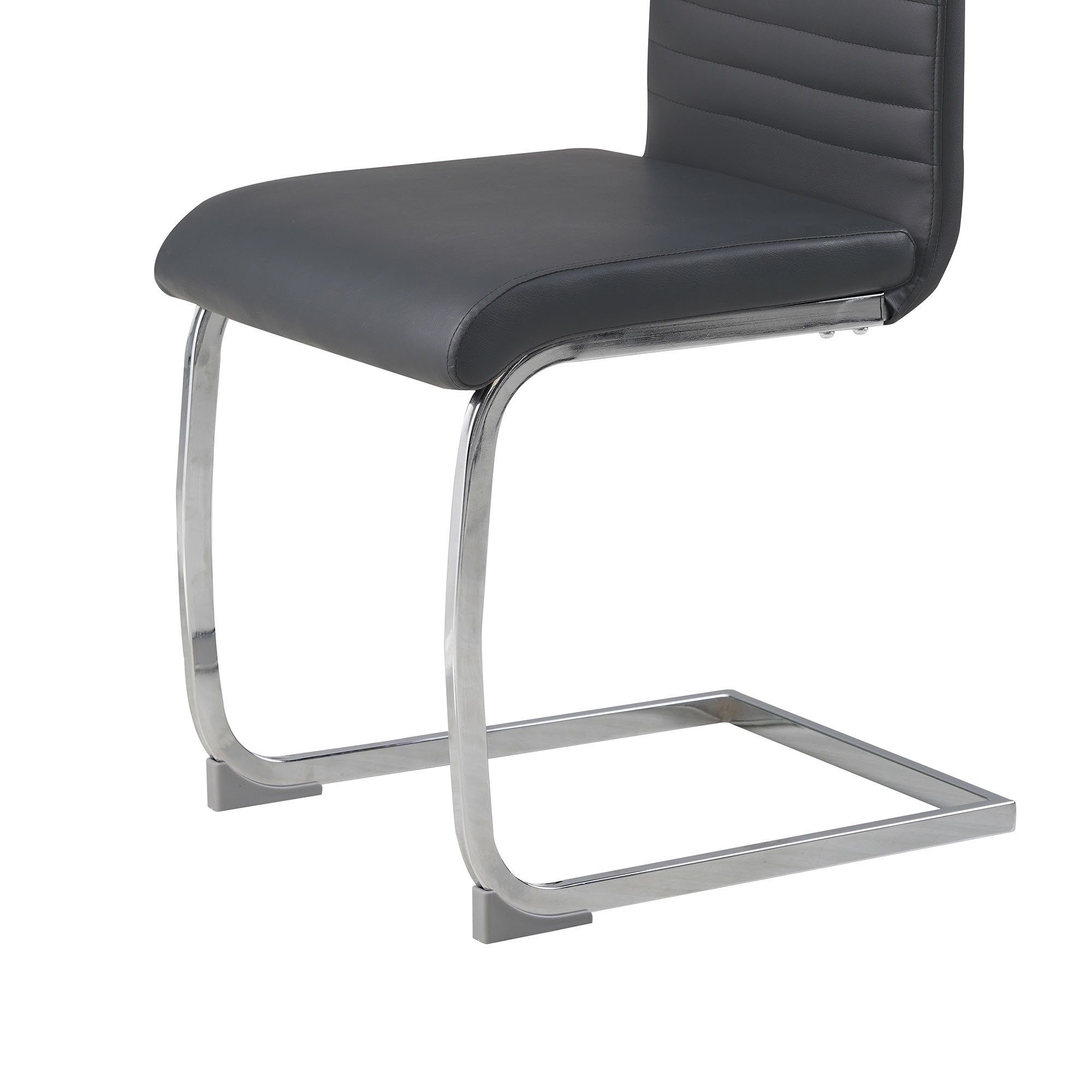 Albatros International Freischwinger Albatros Esszimmerestuhl Küchenstuhl BURANO, Kunstleder Bezug (4er Set, Grau), Esszimmerstuhl Schwingstuhl mit modernem Design, dicke Polsterung