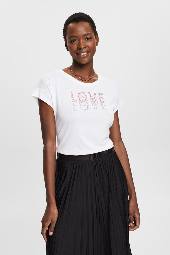 Jersey-T-Shirt mit Applikation