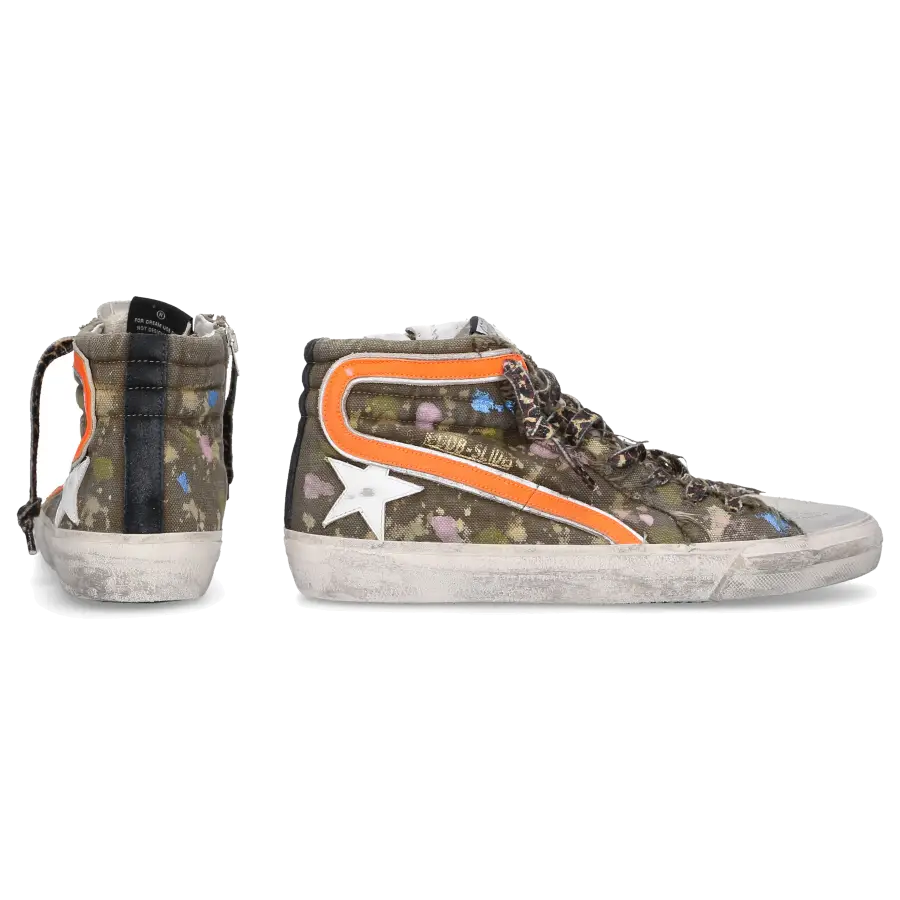 Golden Goose - Sneaker high SLIDE Canvas - grün
