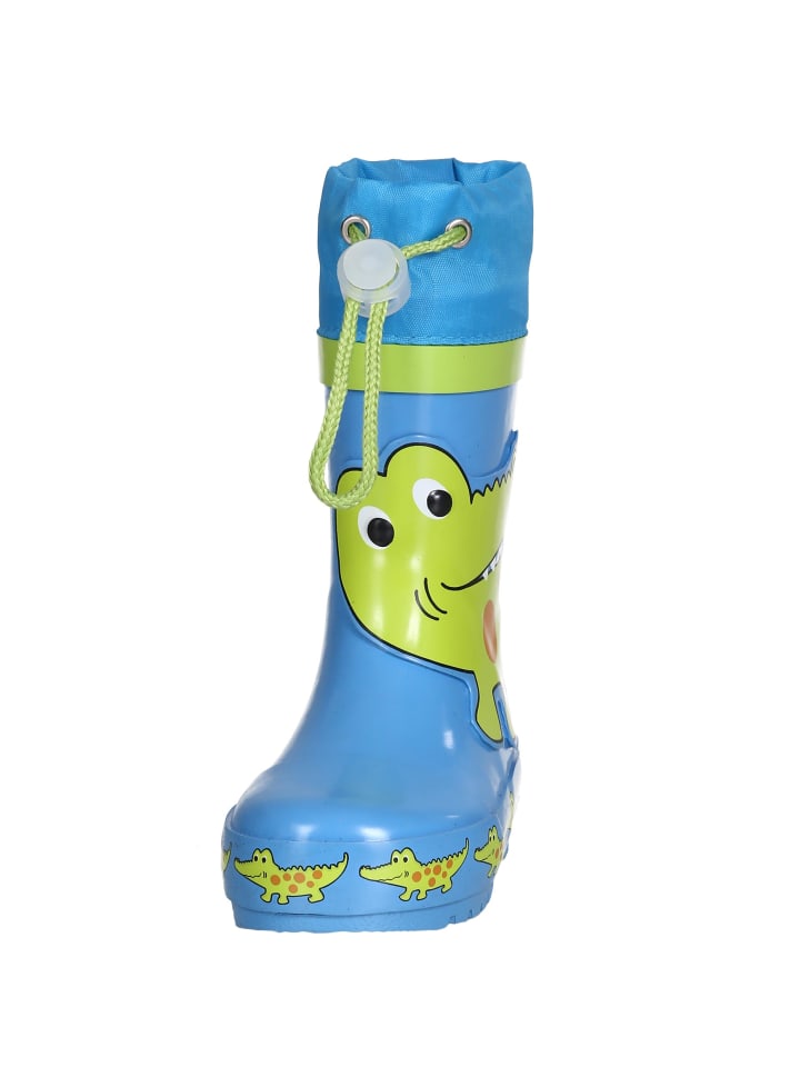 Playshoes Gummistiefel Krokodil in Blau/Grün günstig kaufen