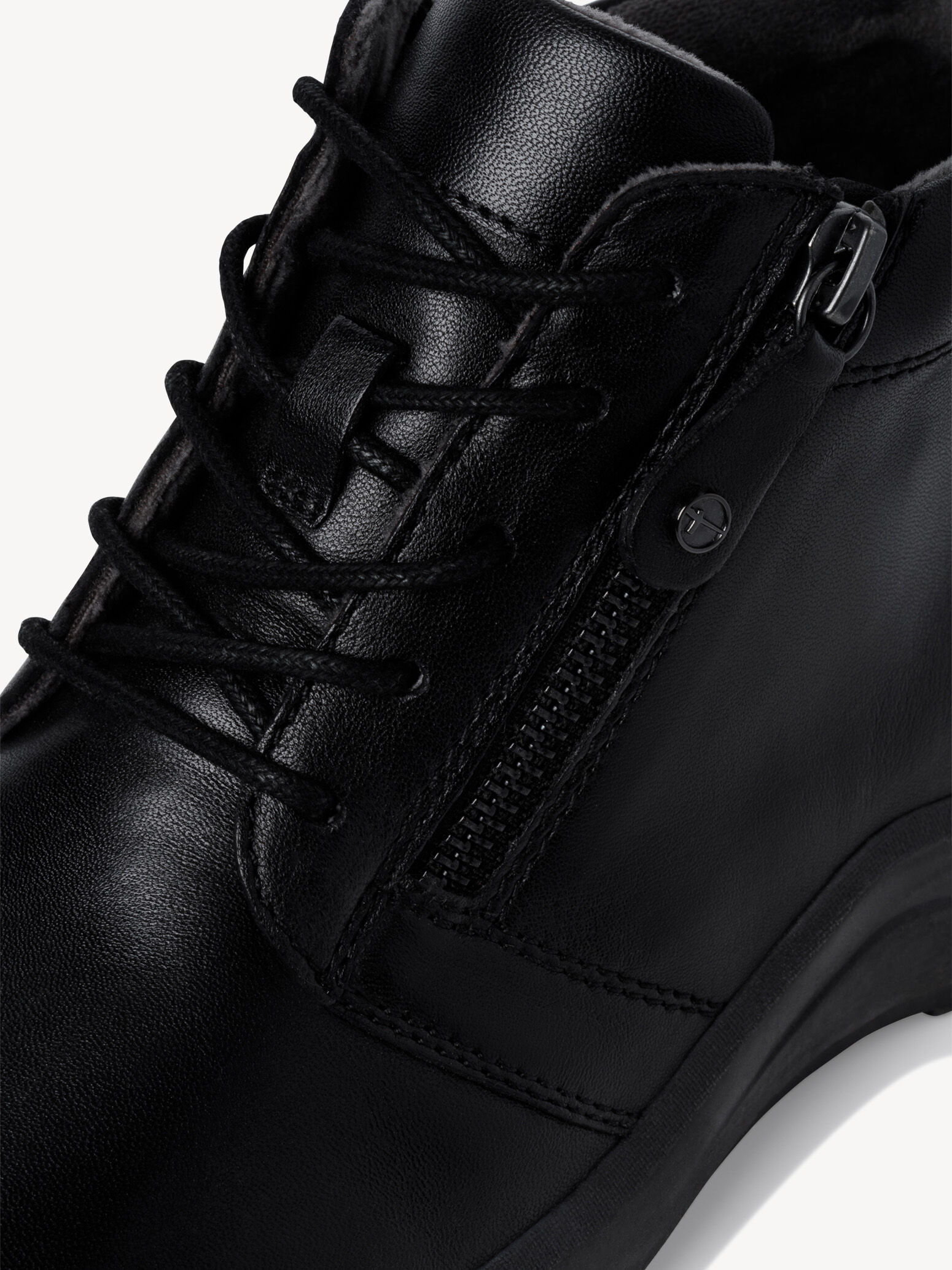 Bottine en cuir - noir