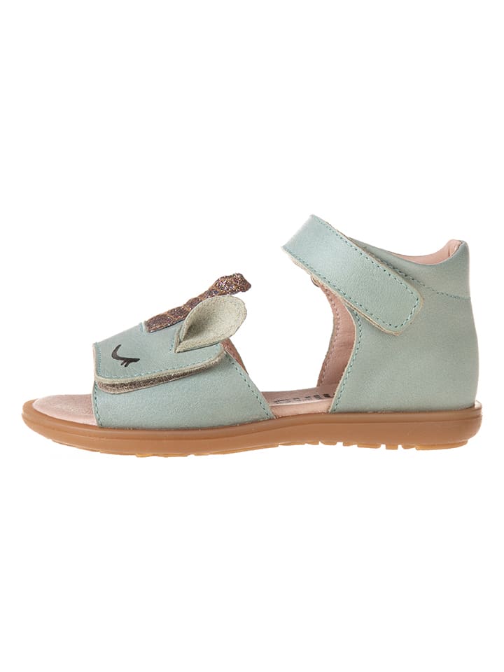 kmins Leder-Sandalen in Türkis günstig kaufen
