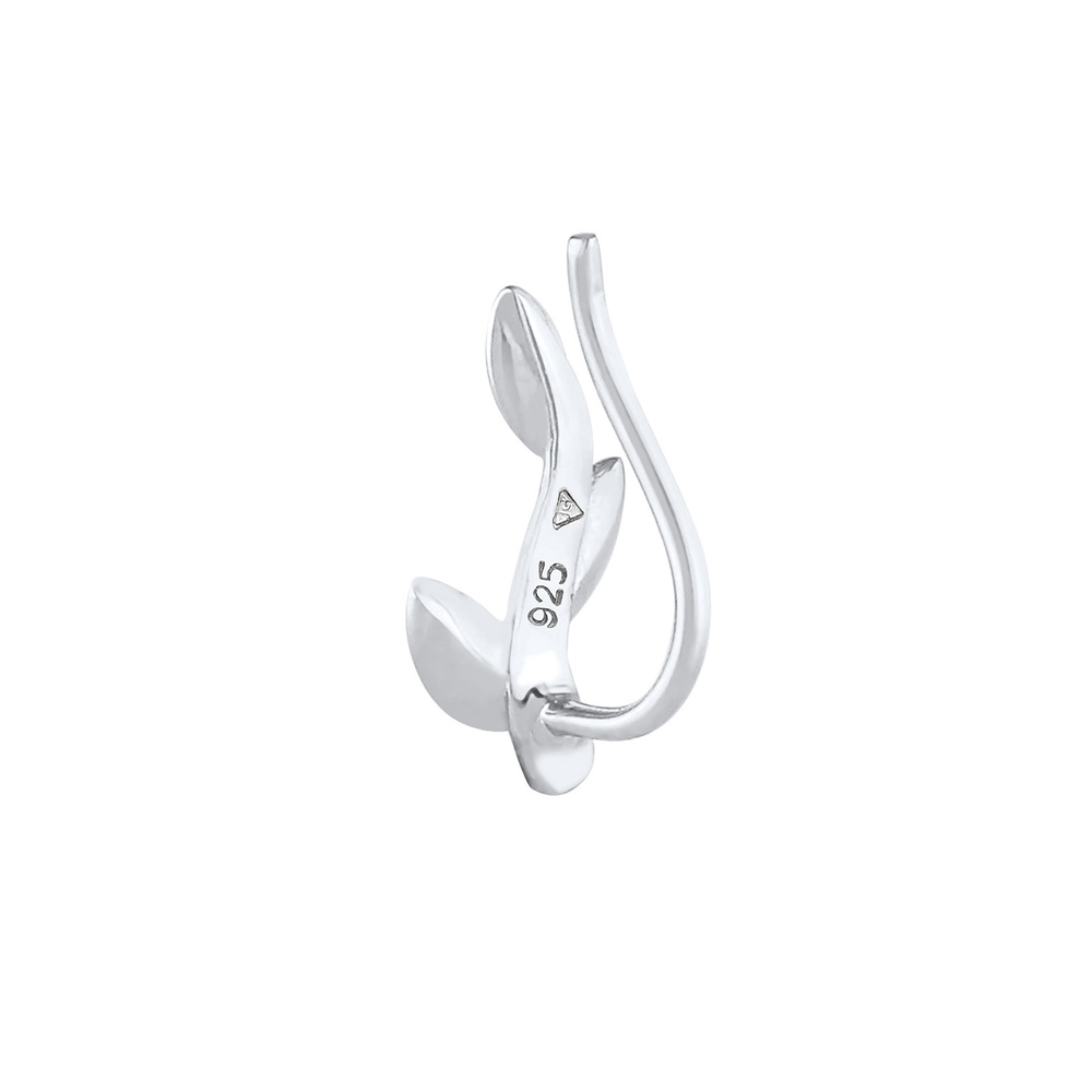 Elli Elli Boucles d'Oreilles Ear Climber pour dame feuille Look Nature et 925/1000 arg Boucles d'oreilles