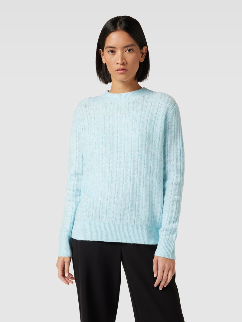 Oversized Strickpullover mit Rundhalsausschnitt in bleu