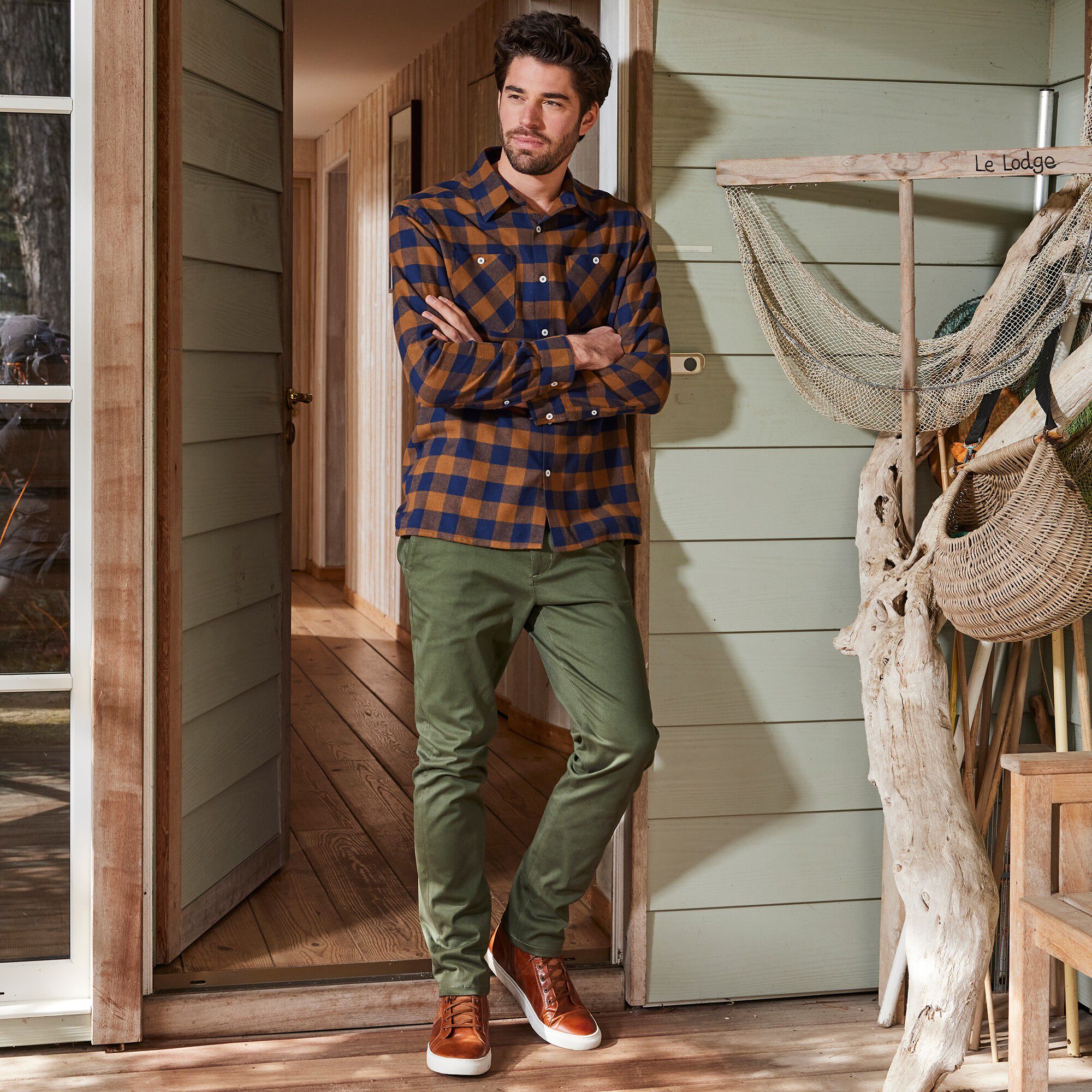 Chemise carreaux écossais flanelle
