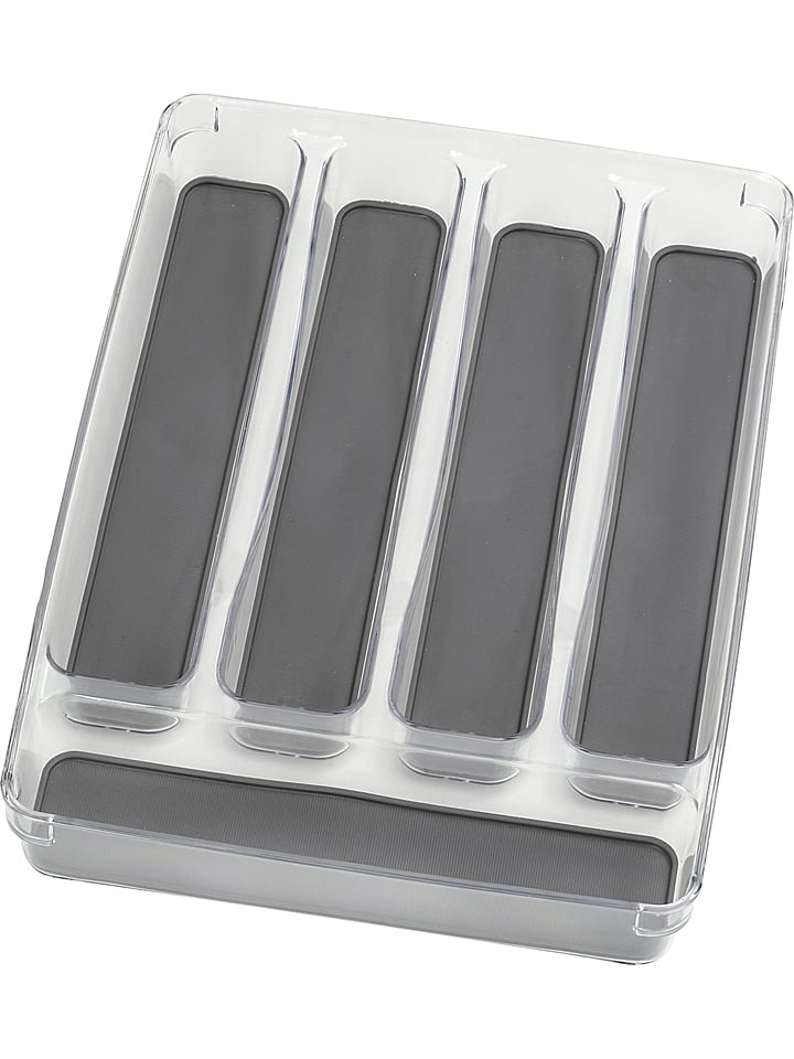 Wenko Besteckkasten in Anthrazit/ Transparent - (B)32,5 x (H)4,5 x (T)23 cm günstig kaufen onesize