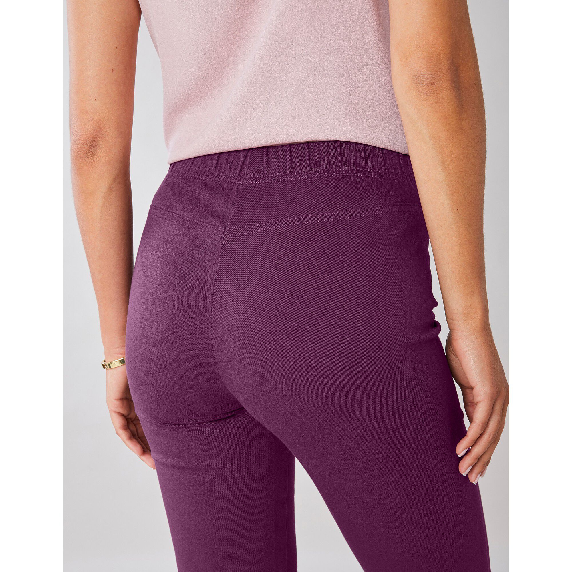 Pantalon sculptant effet ventre plat taille élastiquée