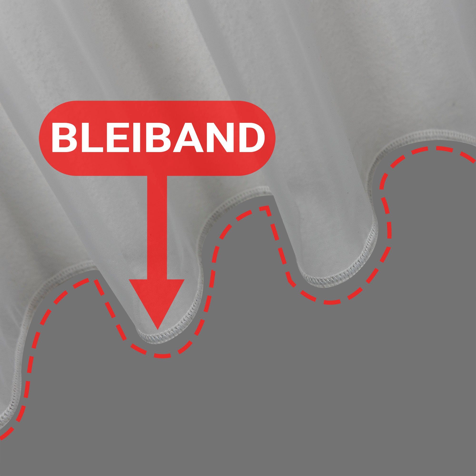 Gardine Weiße,halbtransparente Vorhänge mit Kräuselband und Bleibandabschluss, GARDINESTAN JUNG CFO GmbH, Faltenband, transparent, Store, gardinen stores, %100 polyester, Weiß Transparent