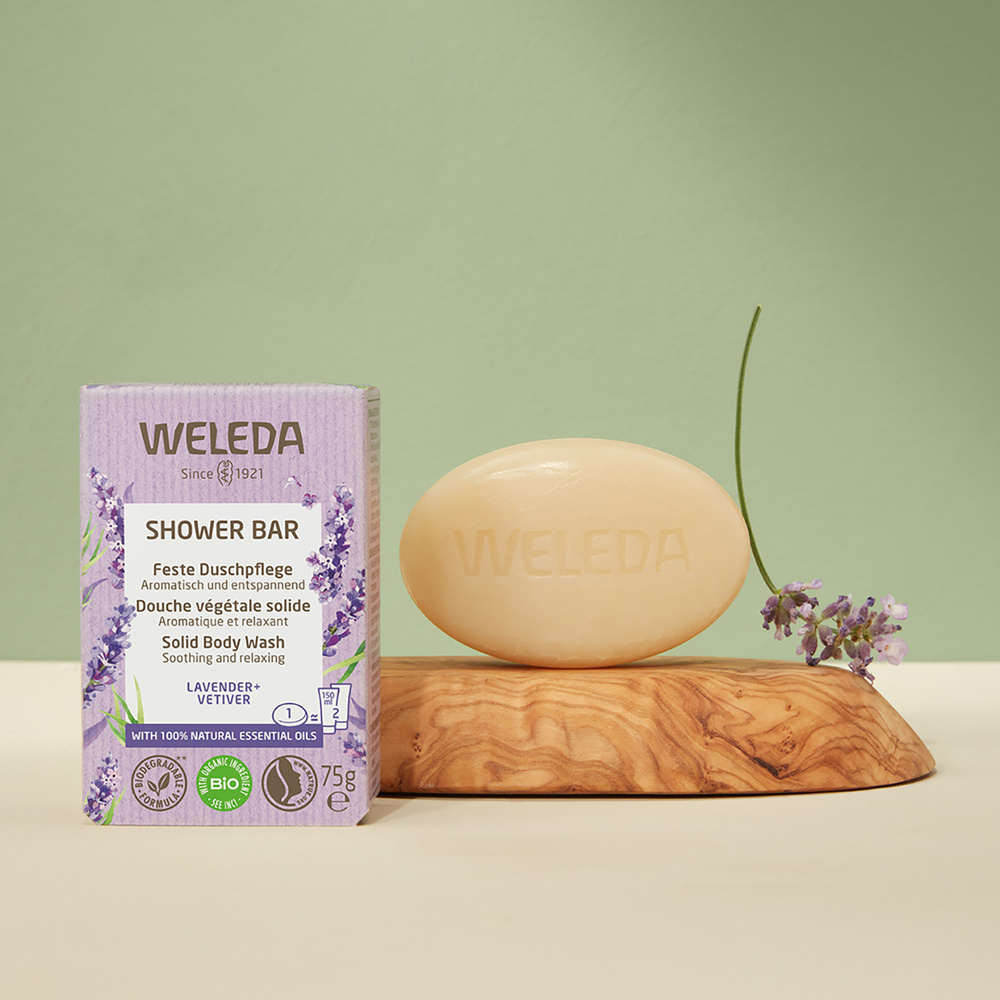 WELEDA Douche végétale solide LAVANDE + VETIVER - 75 gr Hygiène