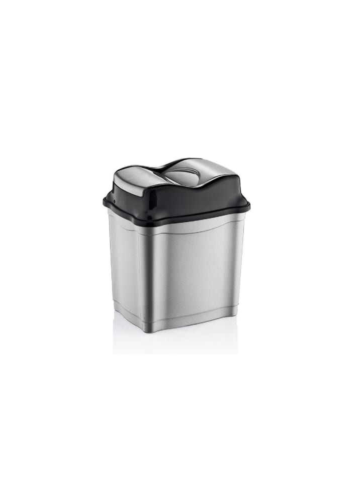 COFI 1453 Moderner Abfalleimer / Mülleimer mit praktischem Push-Deckel in Grau günstig kaufen 5 L