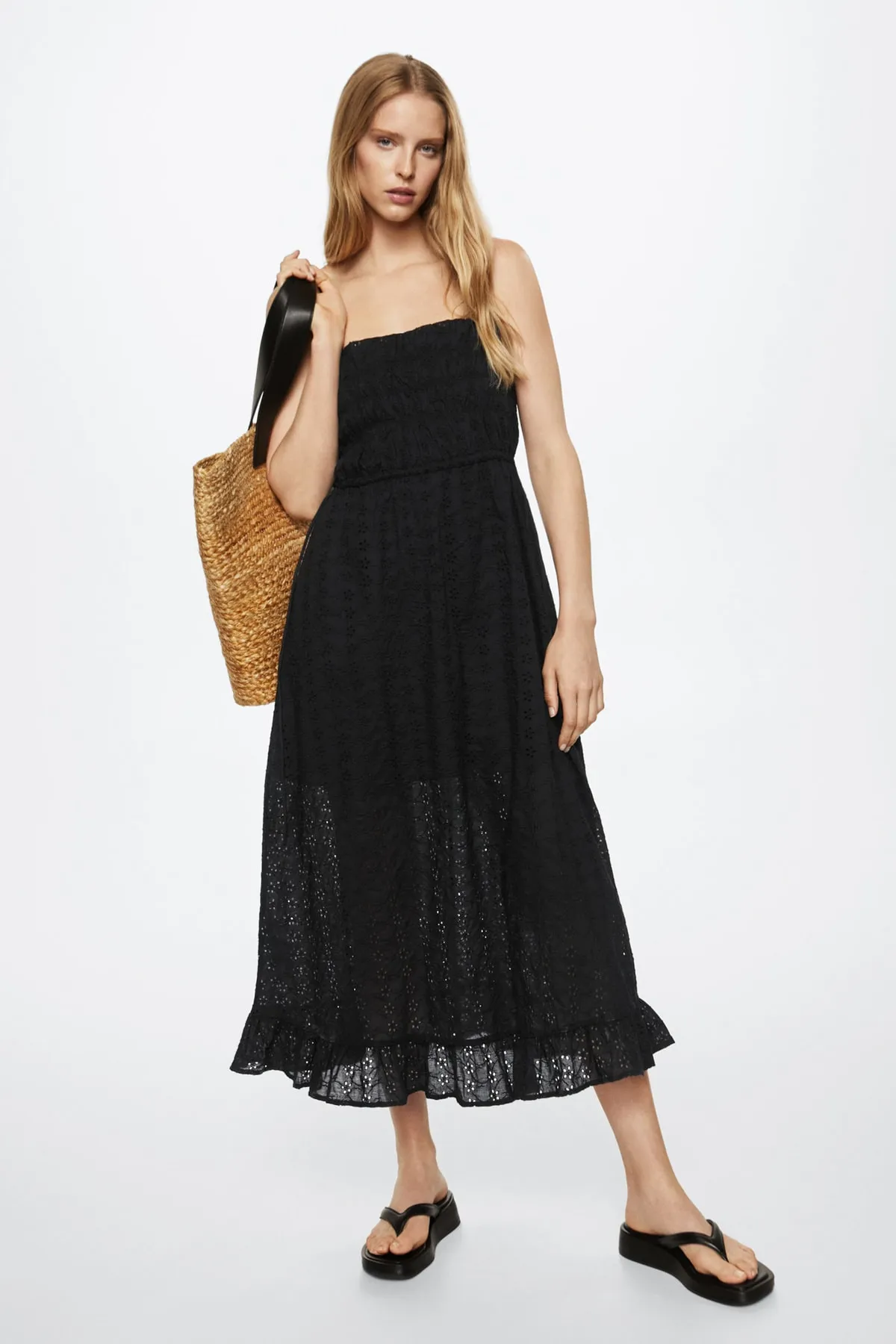MANGO  Schwarzes Damenkleid 37000463