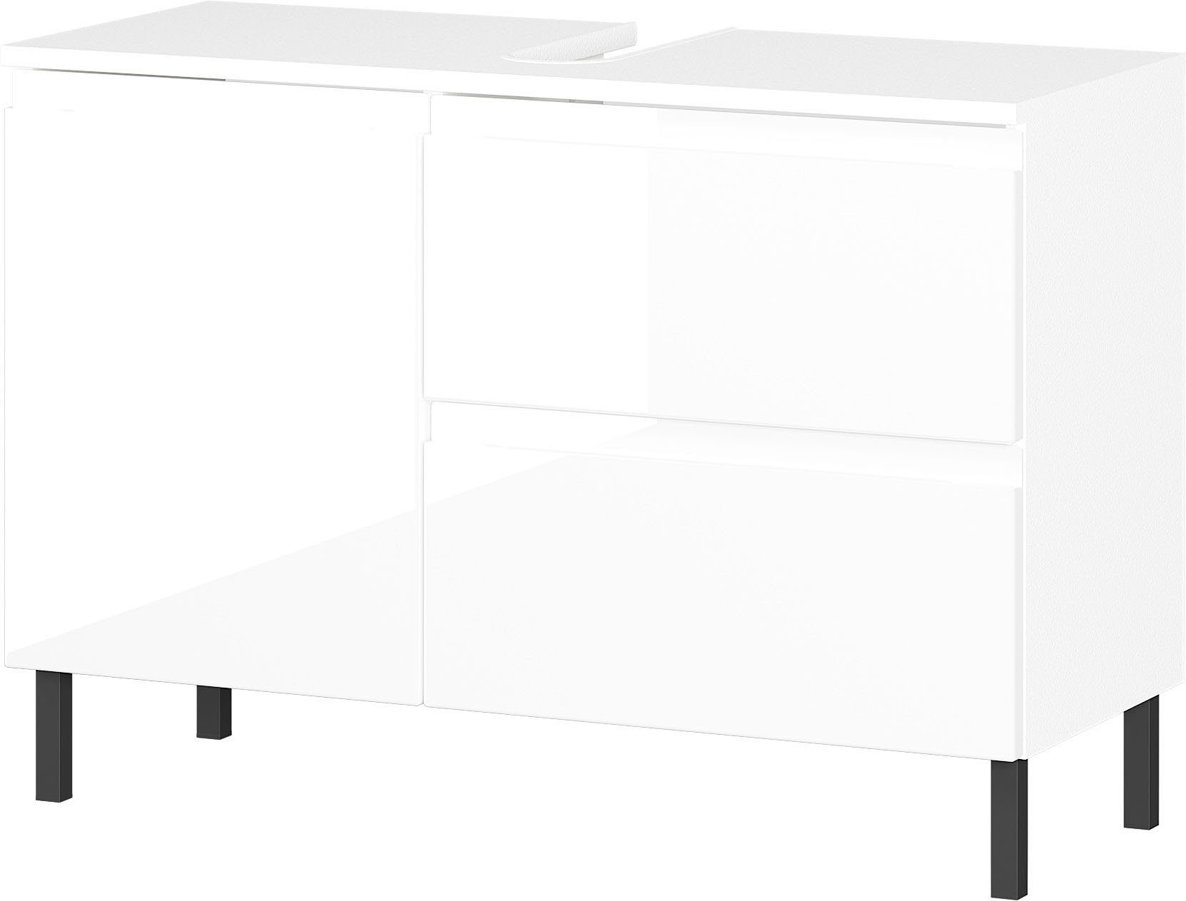 GERMANIA Badmöbel-Set Scantic, (2-St), bestehend aus Waschbeckenunterschrank und Spiegel