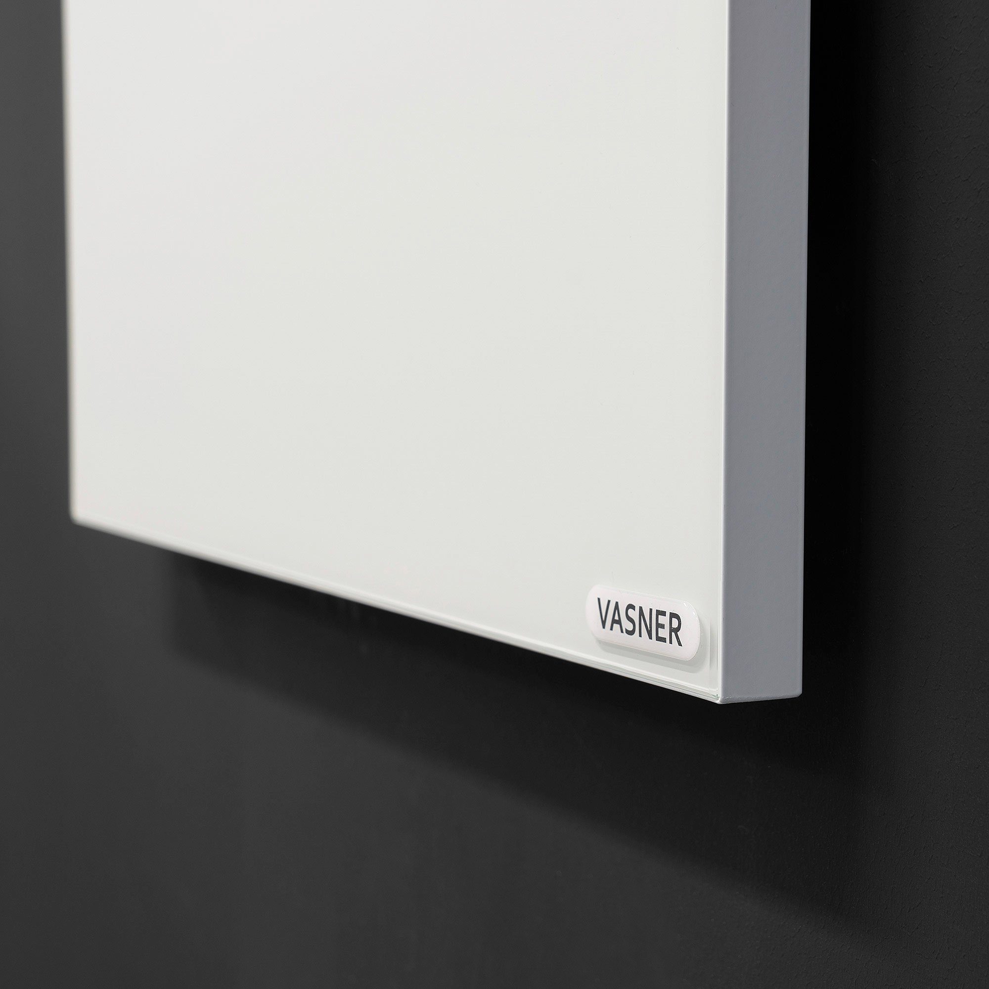 Vasner Infrarotheizung Glas mit Rahmen weiß, 300 W, Citara G, Infrarot Glasheizung, IP44 Bad geeignet