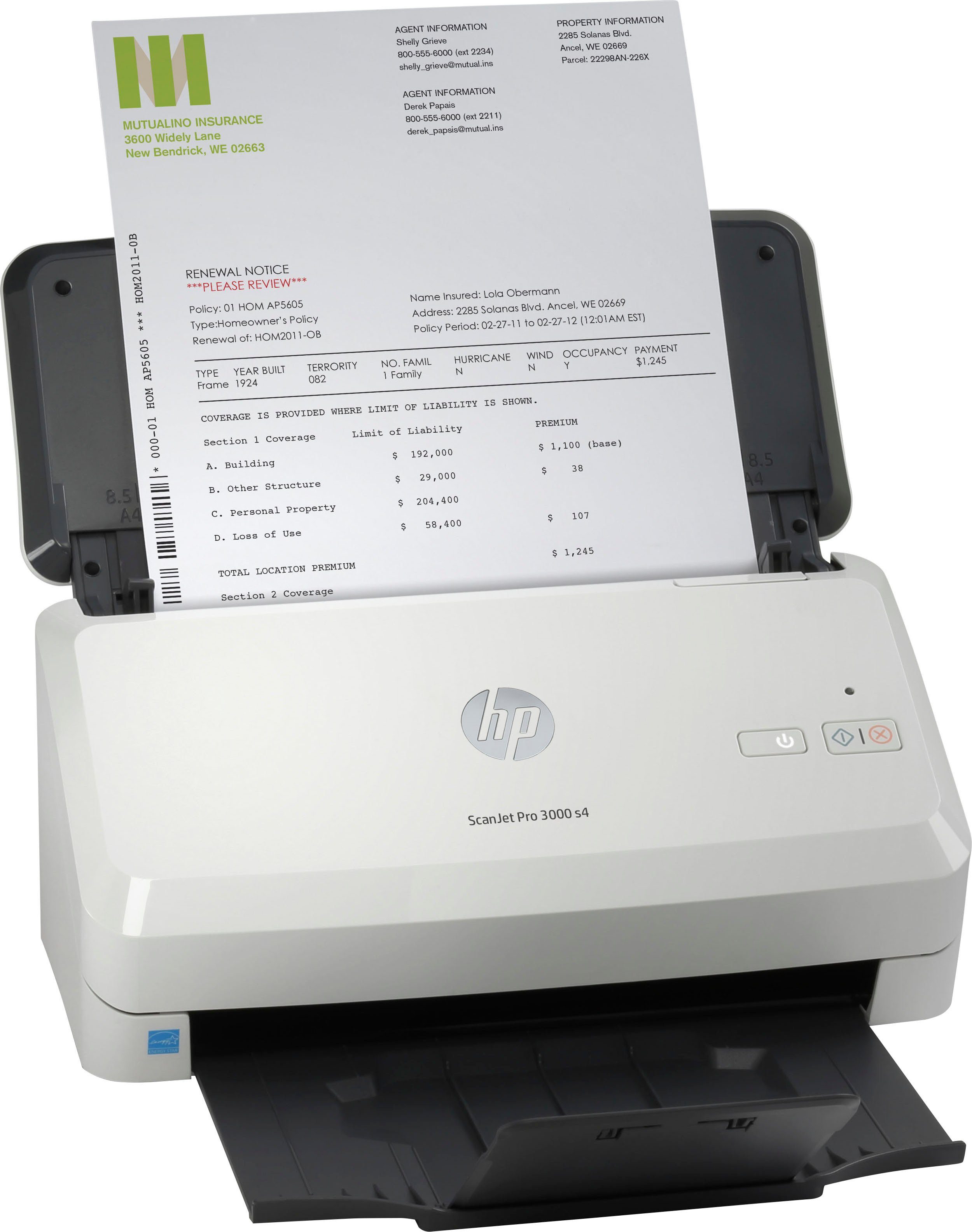 HP ScanJet Pro 3000 s4 Scanner, (HP+ Instant Ink kompatibel)