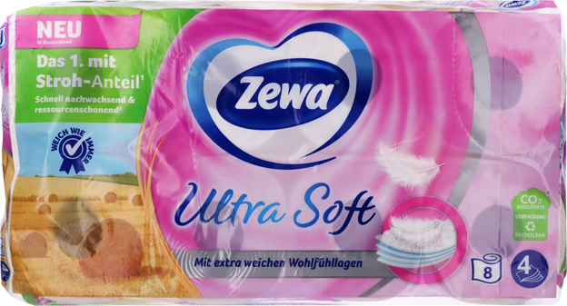 Zewa Ultra Soft Toilettenpapier 4-lagig (8x150 Blatt)