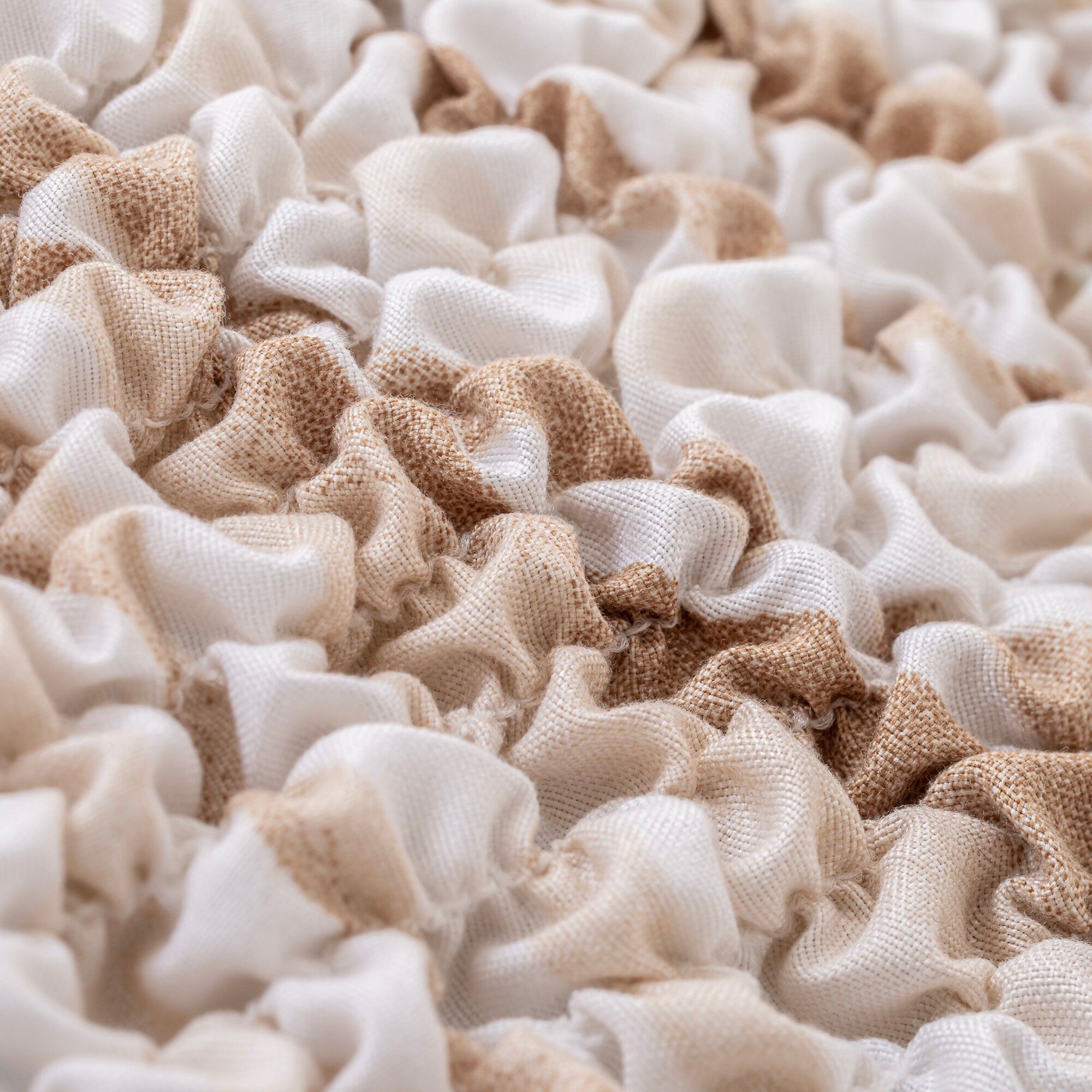 Housse bi-extensible microfibre imprimé vagues pour fauteuil et canapé