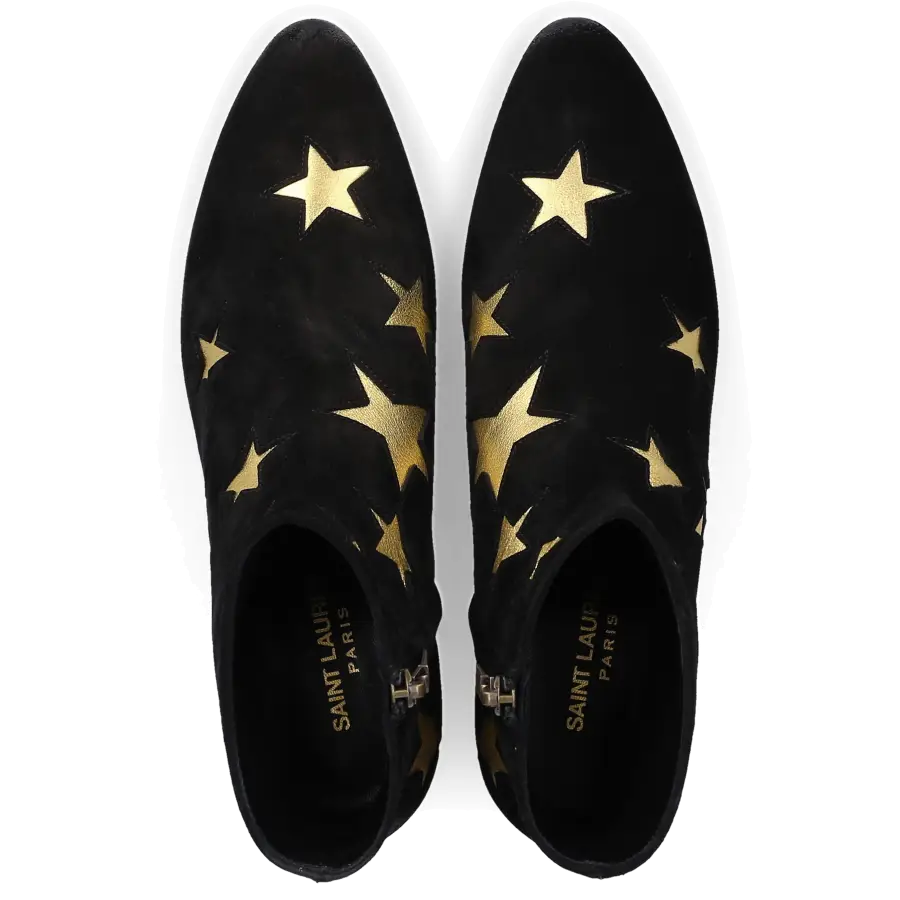 Saint Laurent - Stiefeletten LOU 50 Veloursleder - schwarz