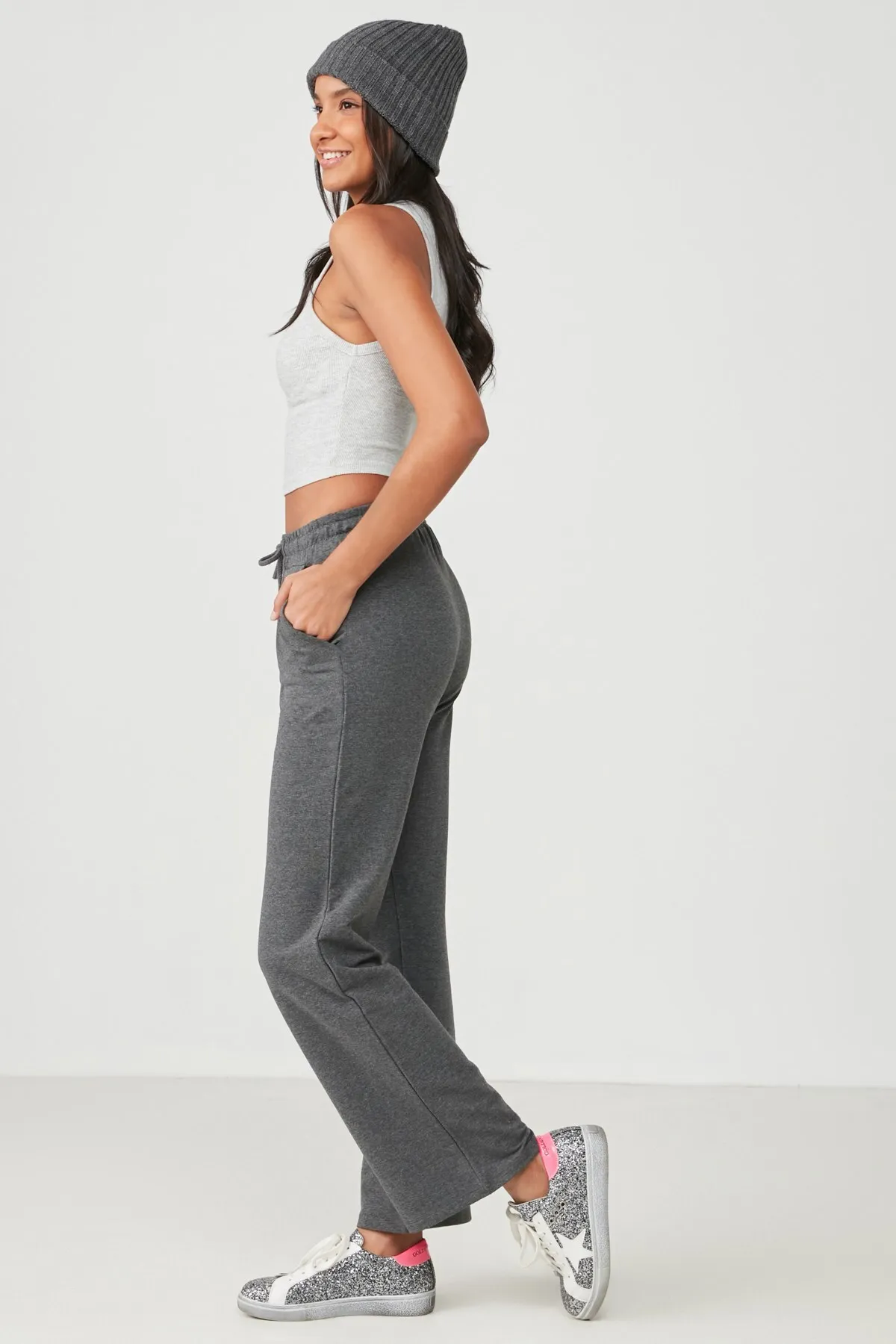 C&City  Espadrille-Jogginghose mit weitem Bein 736 Anthrazit