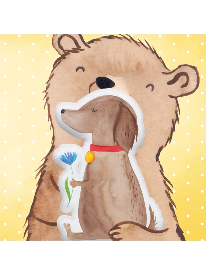 Mr. & Mrs. Panda Kissen Kuscheltier Hund Blume ohne Spruch in Weiß günstig kaufen
