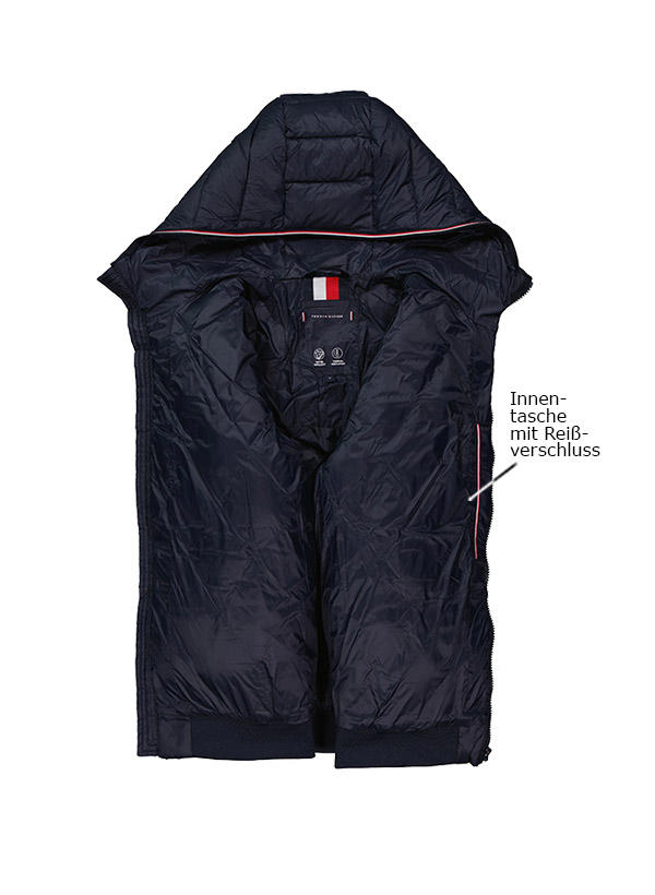 Tommy Hilfiger, Steppjacke, Mikrofaser wasserabweisend, dunkelblau