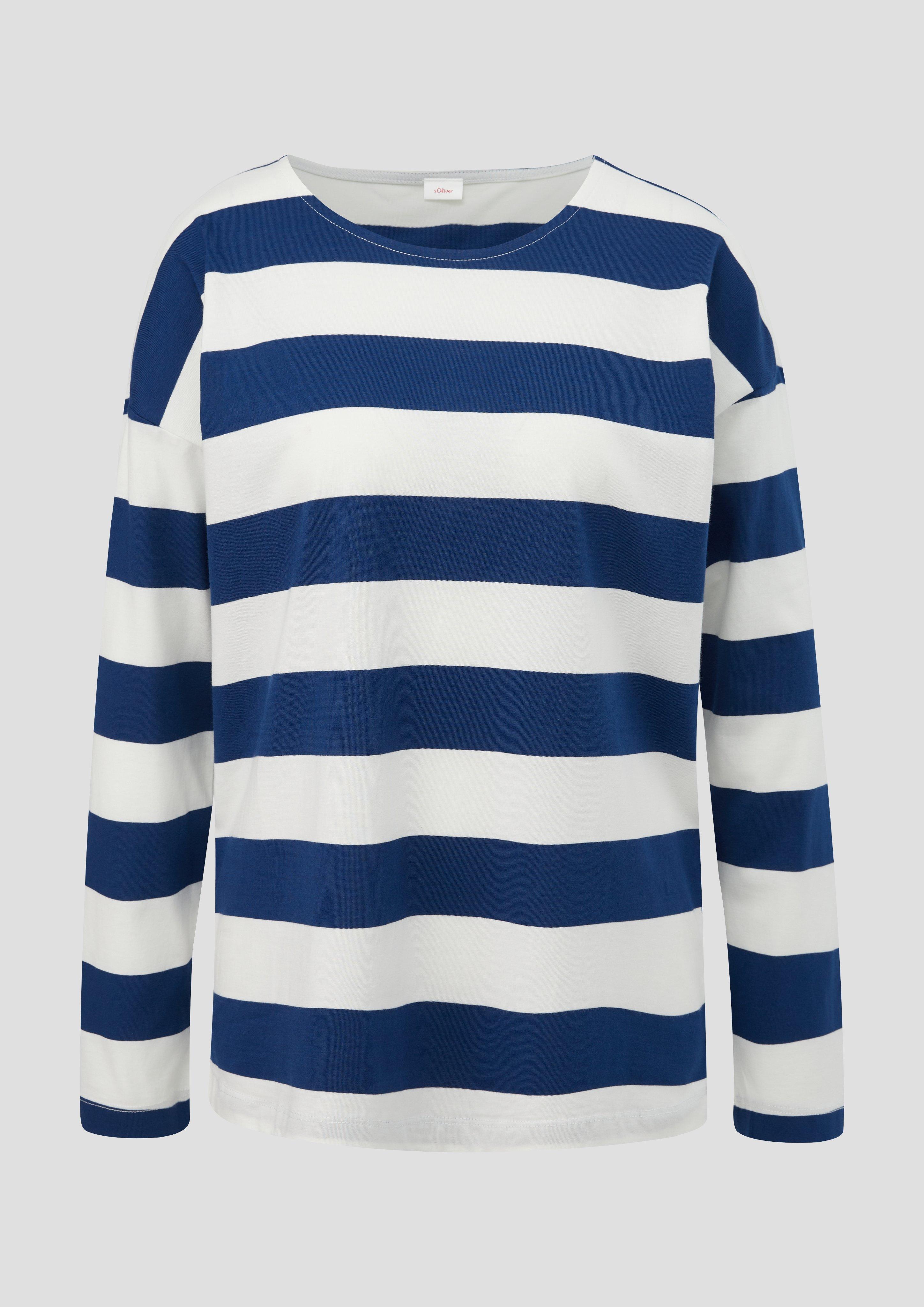 Langes Pyjama-Oberteil mit Streifen  6009205-58G1