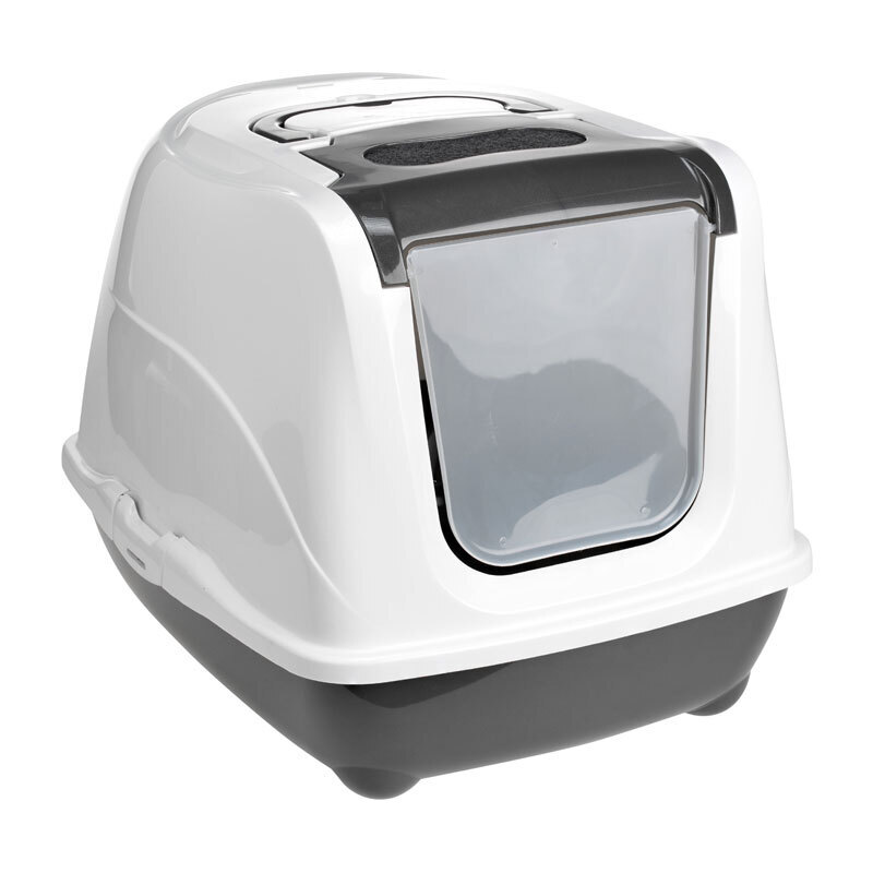 AniOne Katzentoiletten AniOne Katzentoilette Flip Cat M dunkelgrau