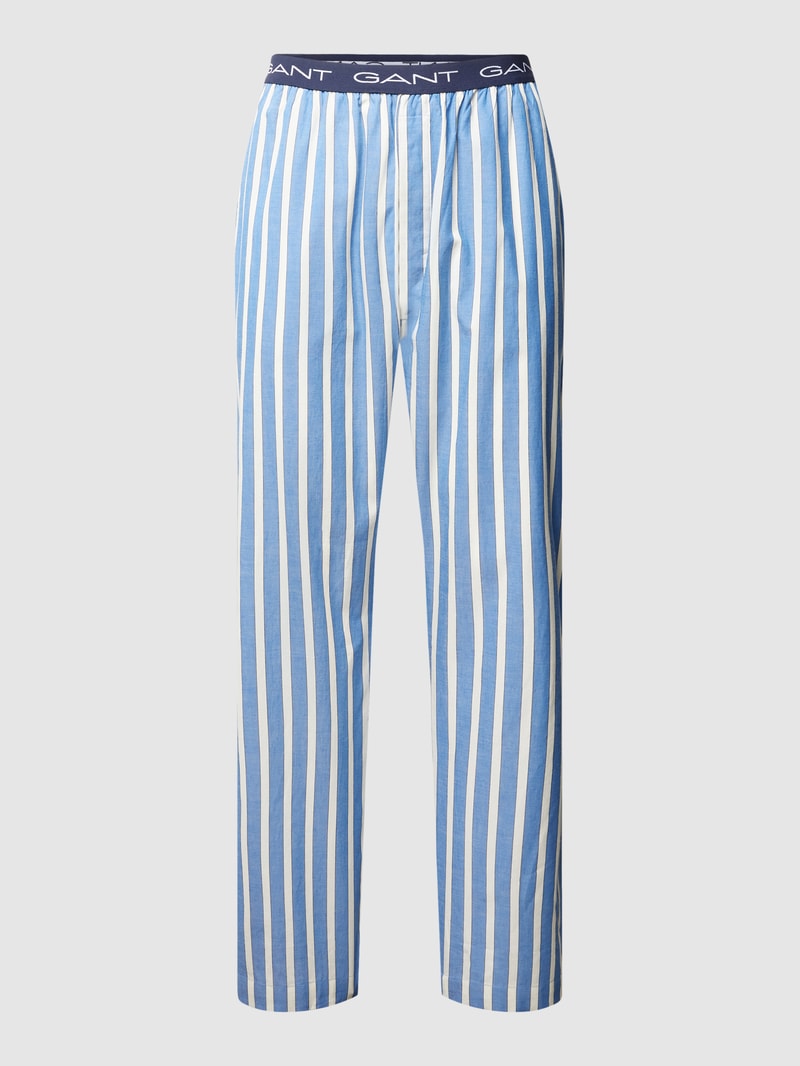 Pyjama-Hose mit Streifenmuster Modell 'OXFORD' in blau