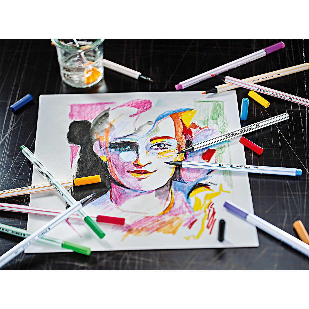 Premium-Filzstifte Pen 68 brush ARTY, 10 Farben
